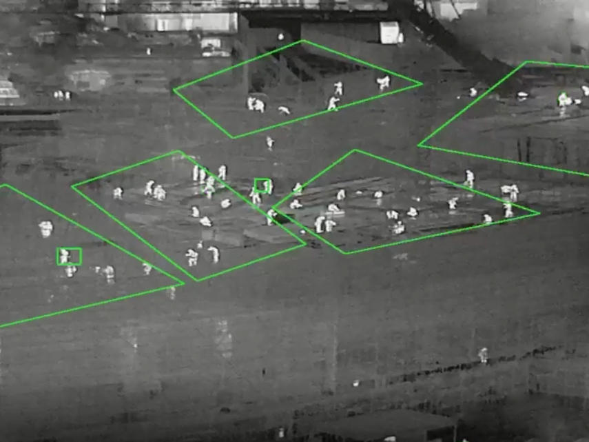 2 км Обнаружение человека 360 градусов 75 мм Фиксированная тепловая камера безопасности с объективом Видеонаблюдение