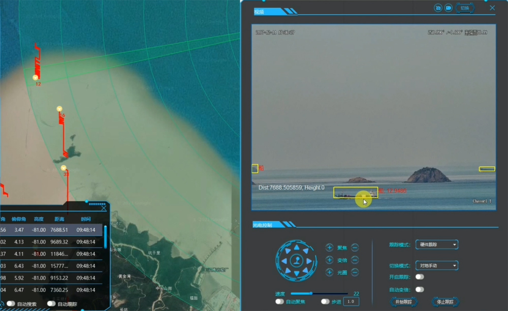 32-километровое морское патрулирование на корабле IP67 Eo IR Platform Mwir охлаждаемая тепловизионная камера с лазерным дальномером GPS
