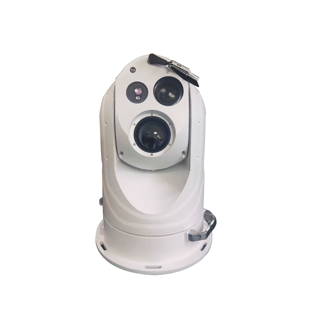 Видеокамеры с обзором 360 градусов Морская 2-осевая тепловизионная камера PTZ с гиростабилизацией